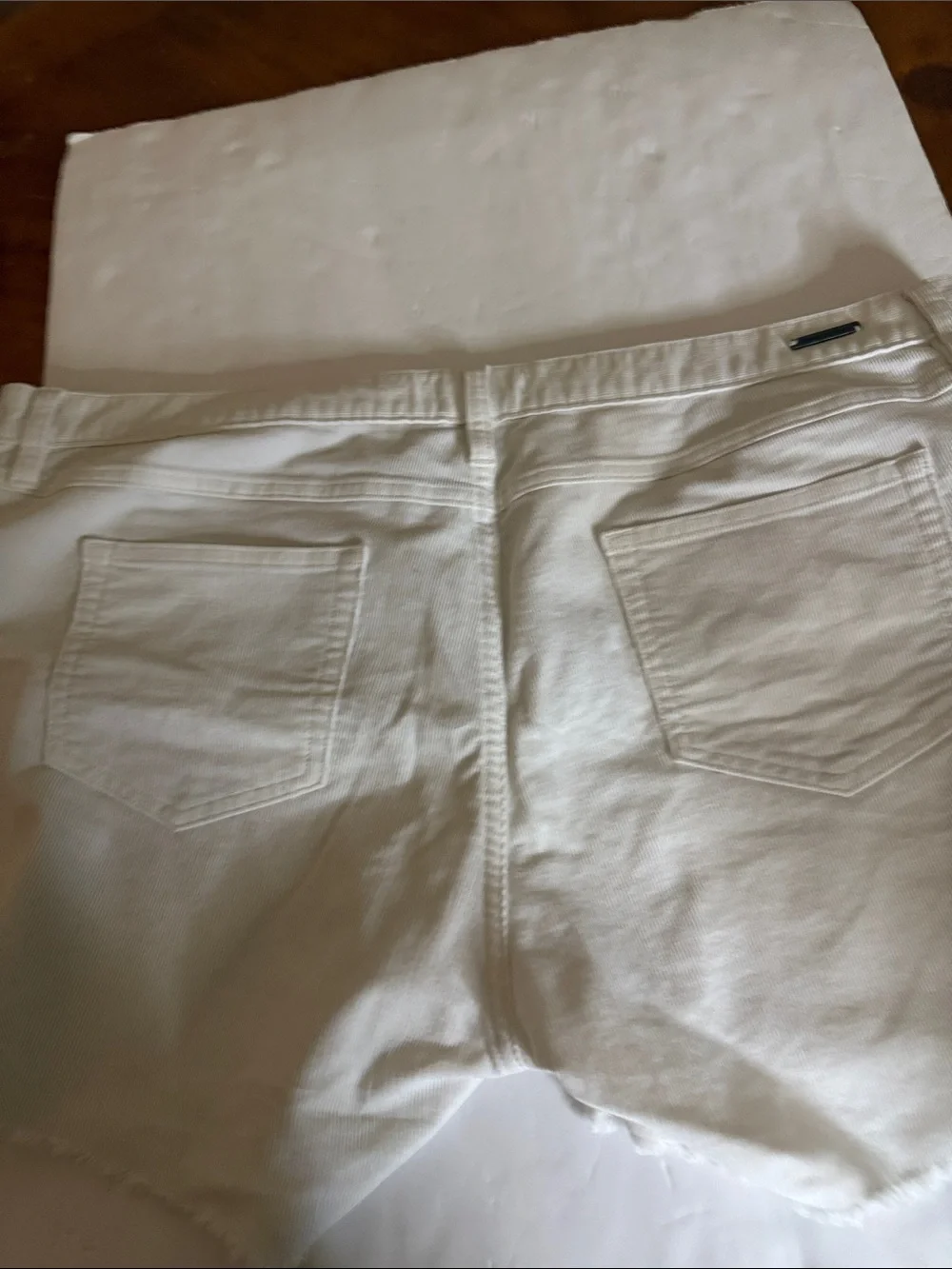 Carve  Designs Women’s White Denim Cutoff corduroy  Shorts with Frayed Hem